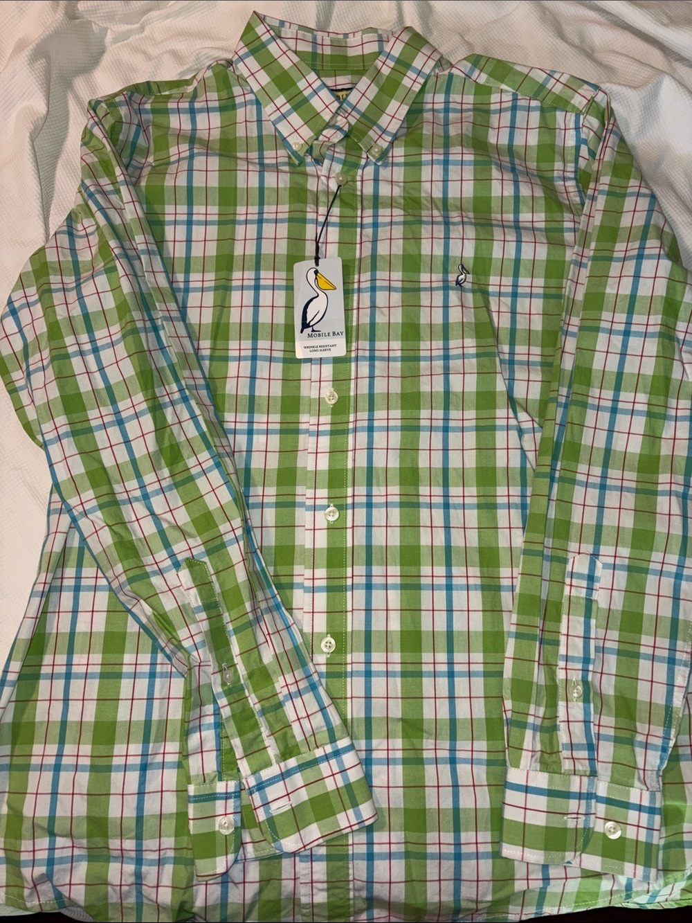 Green Plaid Button-Down Shirt
